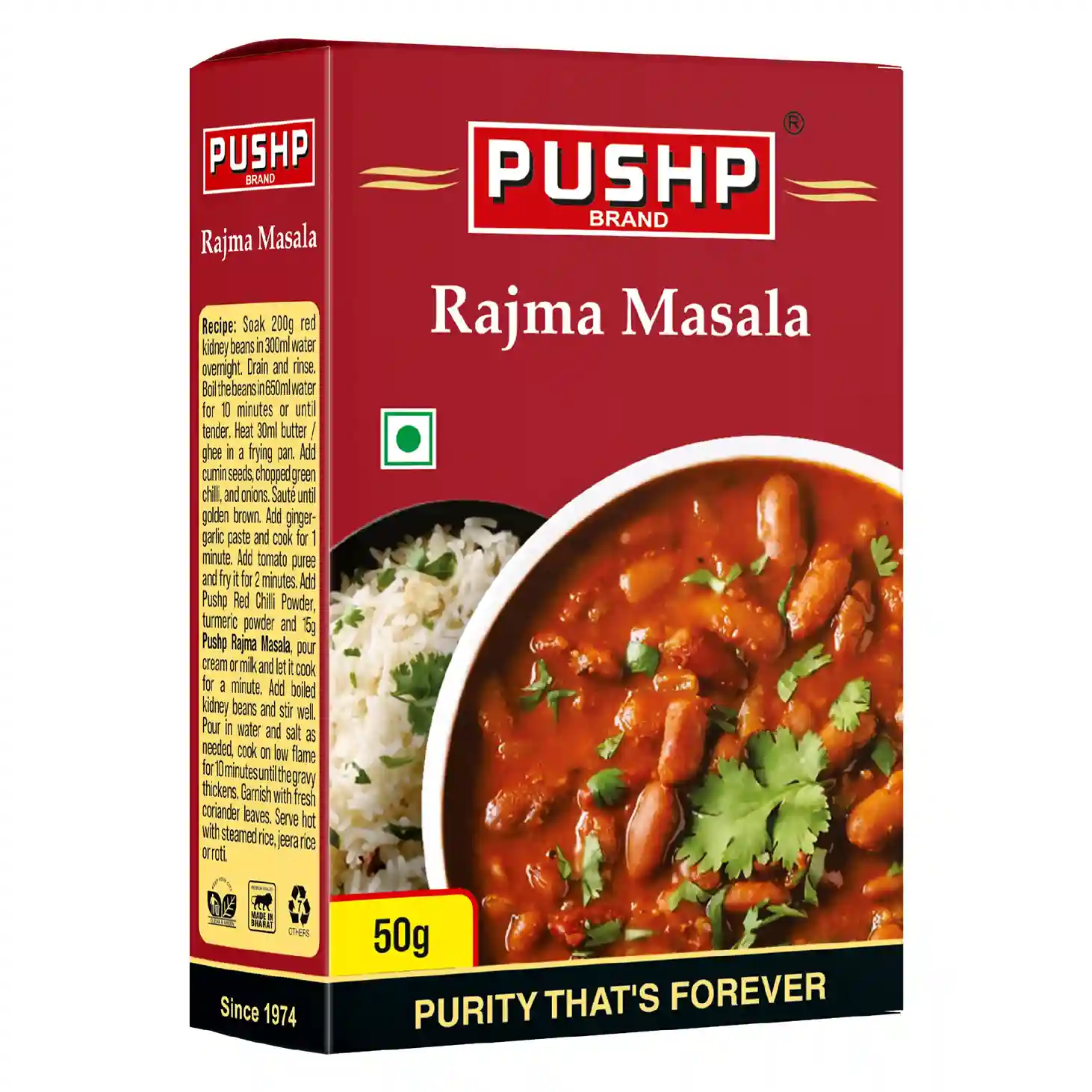 Pushp-Rajma-masala-50g-front.webp Rajma Masala - Image 1